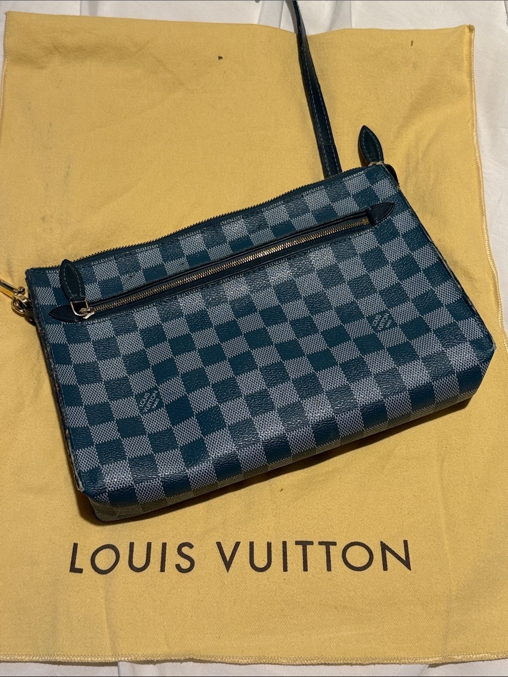 Louis Vuitton Blue Damier Azur Crossbody Pochette